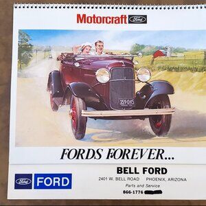 1983 Fords Forever Vintage Car Motorcraft Calendar Bell Ford Advert Phoenix AZ